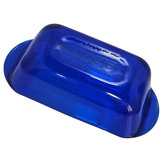 Anchor Hocking Cobalt Blue Loaf Pan 8.5" Baking Dish Presence line glass 1.5qt - Picture 5 of 9